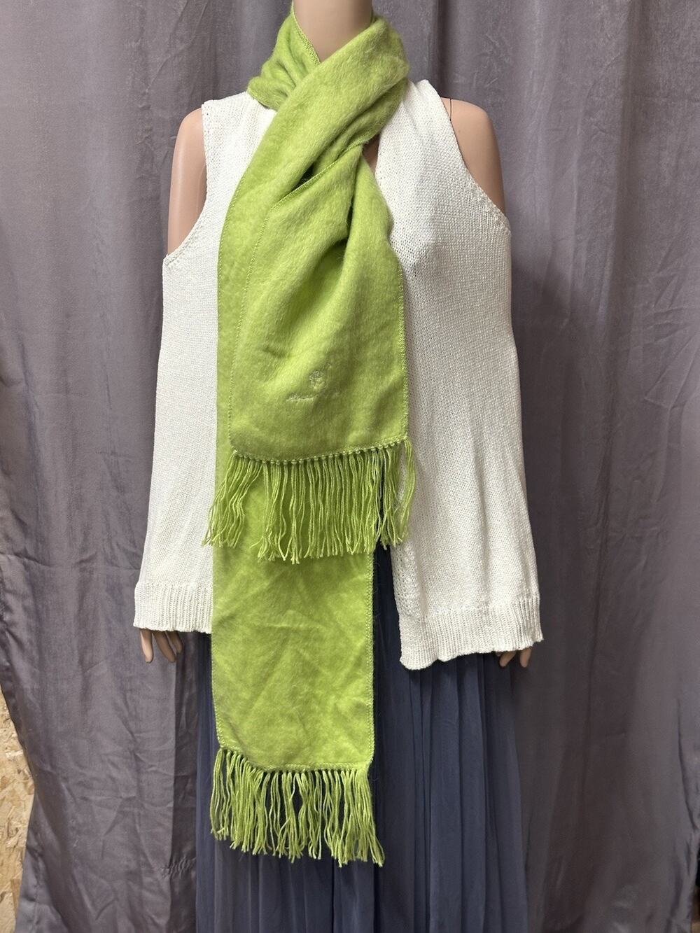 ALPACA CAMARGO Scarf / Wrap W 9”X L 69” Lime